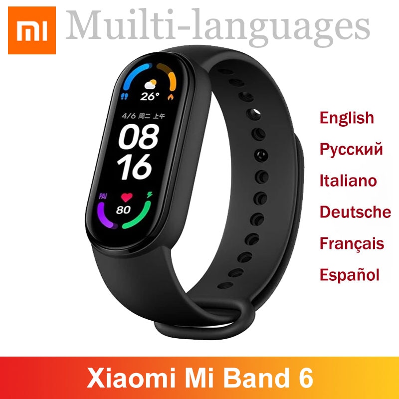 Xiaomi Mi Band 6 Smart Bracelet AMOLED Blood Oxygen Fitness Traker Heart Rate smart Waterproof Smart Mi Band5 Smart Watch