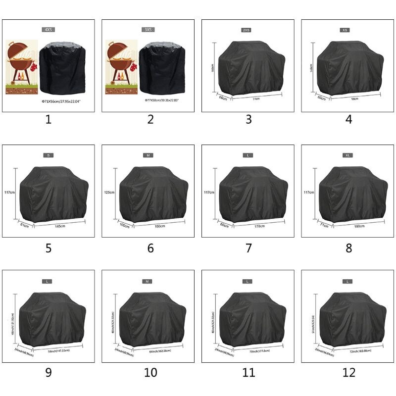 190T 210D BBQ Cover Outdoor Dust Waterproof Weber Heavy Duty Grill Cover Rain Protective Outdoor Barbecue Cover Round|Other BBQ Tools| - AliExpress
