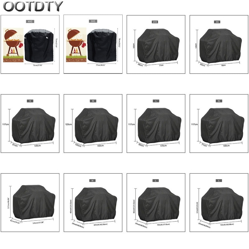 1PC 190T/210D BBQ Cover Anti Dust Waterproof Weber Heavy Duty Charbroil Grill Cover Rain Protective Barbecue Cover Round|Covers| - AliExpress