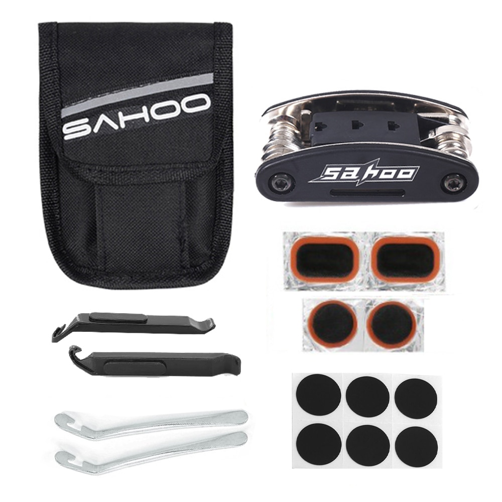 Bicycle Repair Tools Kits Saddle Bag Cycling Seat Pack MTB Bike Accessories Multifunction Tool Inner Tire Patches Tire Lever Set