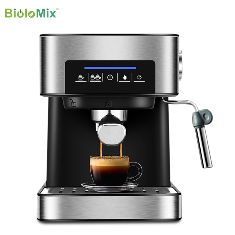BioloMix 20 Bar Italian Type Espresso Coffee Maker Machine with Milk Frother Wand for Espresso, Cappuccino, Latte and Mocha|Coffee Makers| - AliExpress
