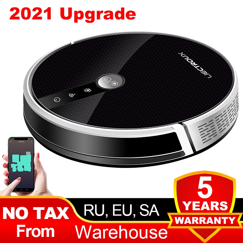 LIECTROUX C30B Robot Vacuum Cleaner AI Map Navigation,Memory,Smart Partition,WiFi App,6000Pa Suction,Electric Water Tank,Wet Mop