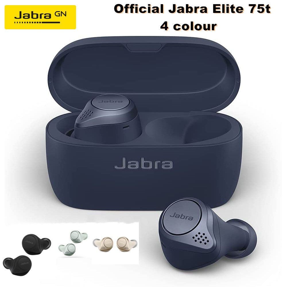 Official Jabra Elite 75t Wireless Bluetooth Earphones for Sports and Music Support Ipx55 Dustproof and Waterproof earbuds|Bluetooth Earphones & Headphones| - AliExpress
