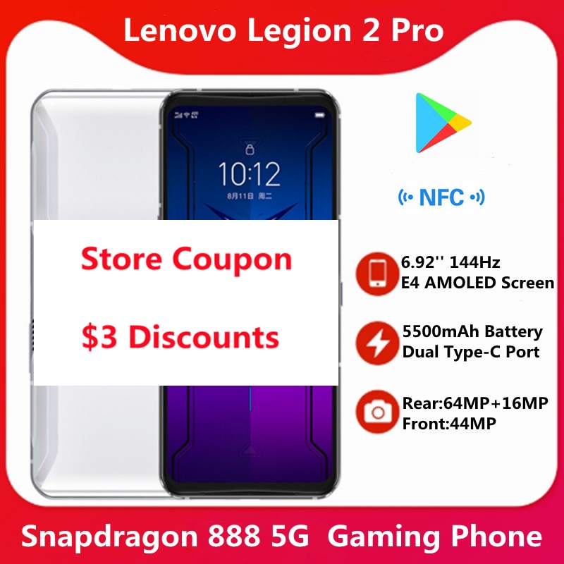 Send in 24 Hours Global Rom Lenovo Legion 2 Pro 5G Gaming Phone 6.92'' 140Hz AMOLED E4 Screen 5500mAh Snapdragon 888 NFC|Cellphones| - AliExpress