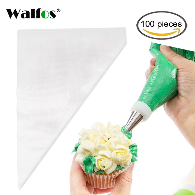 WALFOS 100pcs Disposable Piping Bag Pastry Bag Icing Piping Cake Cupcake Decorating Tools/Bags Cake Tools Icing Bag| | - AliExpress