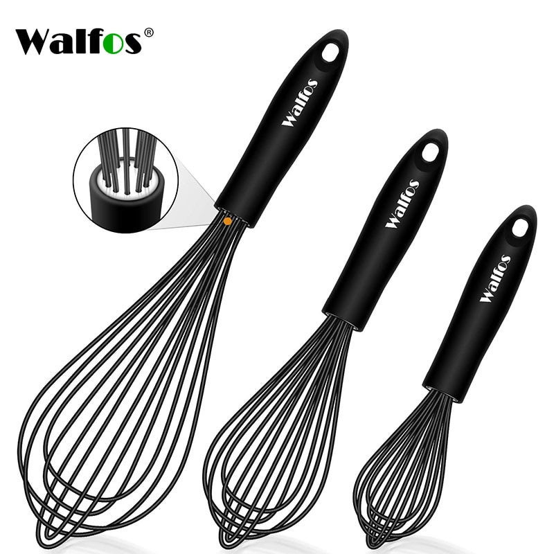 WALFOS 1pcs/3set Multifunctional Rotating Manual Whisk Mixer Mini Plastic Kitchen Whisk Baking Tool Silicone Whisk|Egg Beaters| - AliExpress