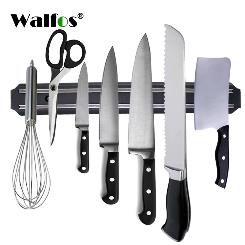 Walfos Haute Qualité Porte Couteau Magnétique Support Mural Noir ABS Placstic Bloc Aimant Porte Couteau Pour Couteau En Métal|Blocks & Roll Bags| - AliExpress