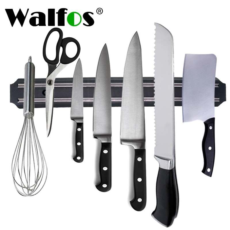 Walfos High Quality Magnetic Knife Holder Wall Mount Black ABS Placstic Block Magnet Knife Holder For Metal Knife|Blocks & Roll Bags| - AliExpress