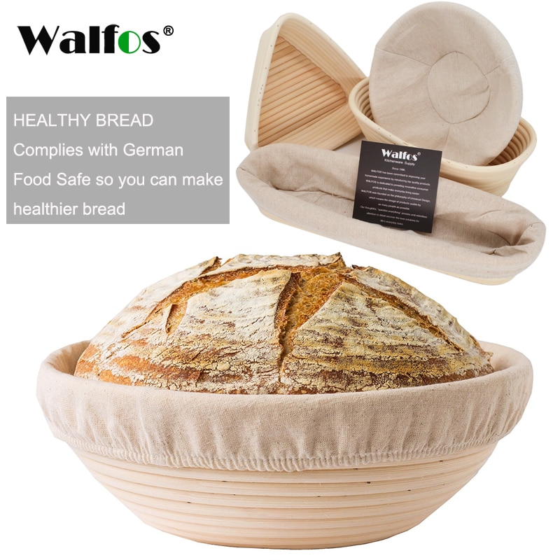 WALFOS Natural Rattan Fermentation Wicker Basket Country Baguette French Bread Mass Proofing Baskets Dough Banneton Baskets|Baking & Pastry Tools| - AliExpress