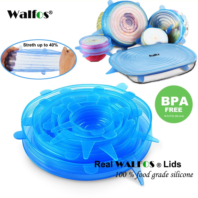 WALFOS Silicon Stretch Lids Universal Lid Silicone Food Wrap Bowl Pot Lid Silicone Cover Pan Cooking Kitchen Accessories|silicone cover pan|pot lidcover pan - AliExpress