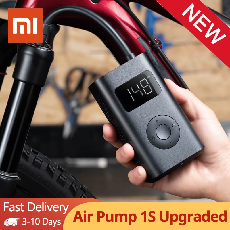 Xiaomi Mijia Inflator 1S Portable Mini LED Smart Digital Tire Pressure Sensor Electric Pump For Bicycle Motorcycle Car Soccer