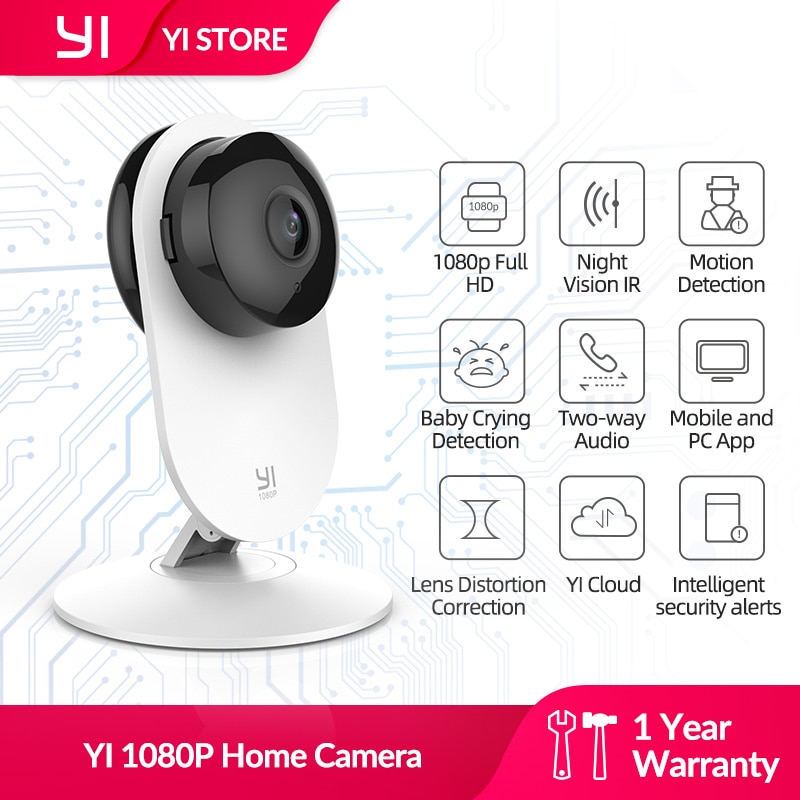 YI 1080p WiFi Home Camera Wireless IP Security Surveillance System (US/EU Edition) AI Human detection nanny monitor Night vision| | - AliExpress
