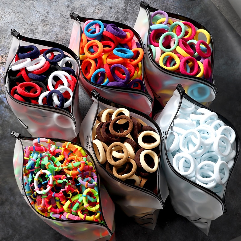 60/100pcs/set Elastic Hair Bands Girls Hair Accessories Colorful Nylon Headband Kids Ponytail Holder Scrunchie Ornaments Gift - Hair Ties - AliExpress