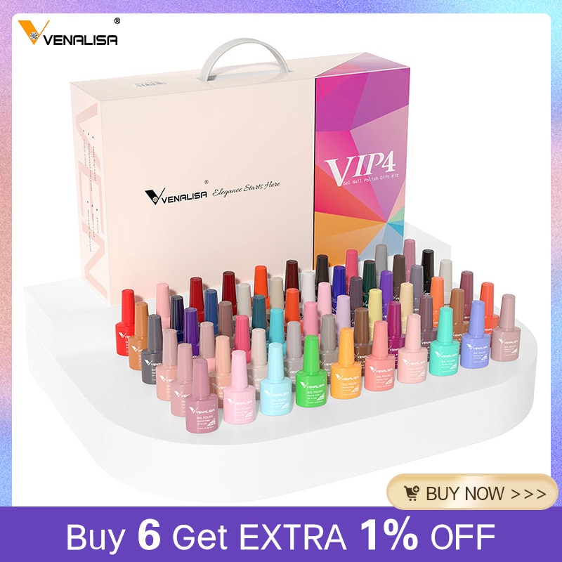 #61508 Venalisa Vip3 Set Kit 60 Colors Color Gel A Set Base/top Gel Professional Nail Art Gel Beatiful Long-lasting Gel Polish - Nail Gel - AliExpress