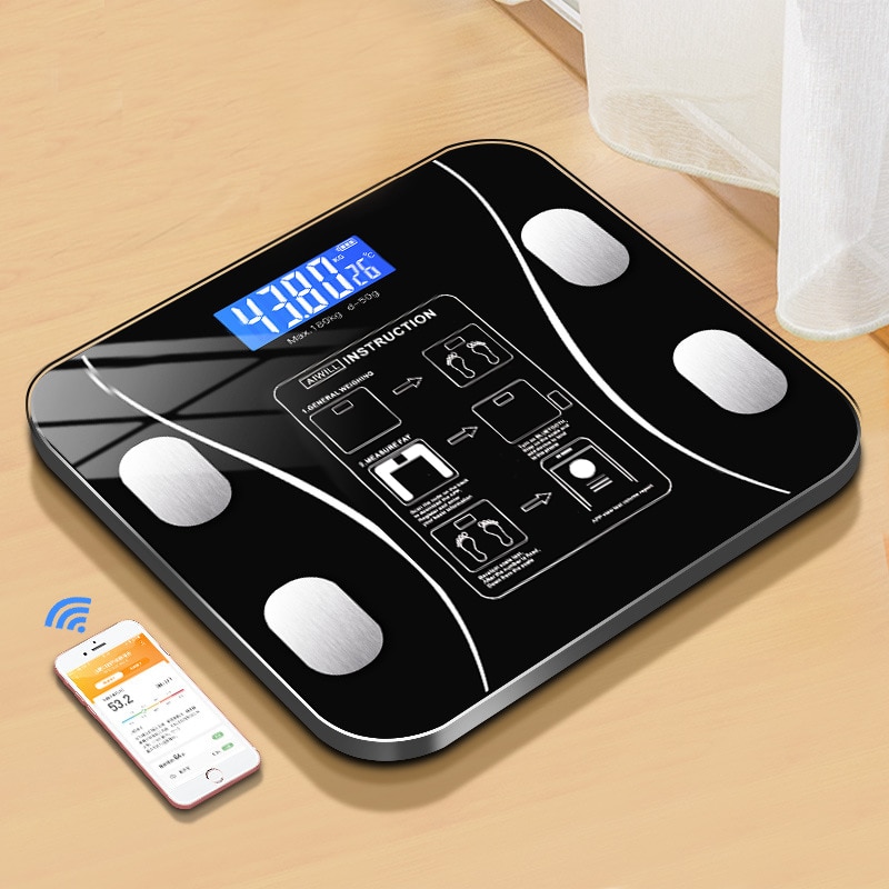 גוף שומן בקנה מידה Bluetooth BMI גוף סולמות חכם אלחוטי דיגיטלי אמבטיה משקל בקנה מידה גוף הרכב במשקל|מאזניים לחדר האמבטיה| - AliExpress